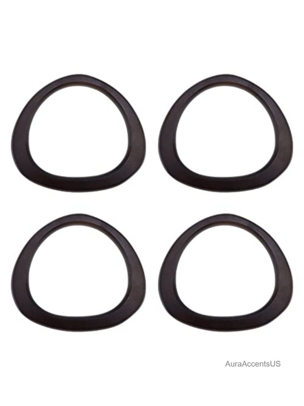 Wooden Oval Purse Handles 4pc Replacement for Handmade Bags 5.75x5.12